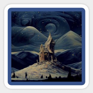 Starry Night Above The Shrieking Shack Sticker